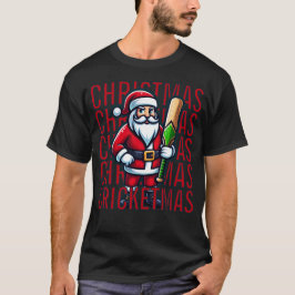 SANTA Cricket Mascot Player Weihnachtskricketmas T-Shirt