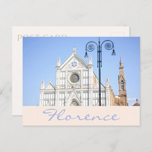 Santa Croce Kathedrale Star von David Florence Postkarte (Vorne/Hinten)