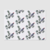 Santa Crow in Pine Tissue Paper Seidenpapier (Vorderseite)