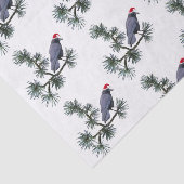 Santa Crow in Pine Tissue Paper Seidenpapier (Ausschnitt)