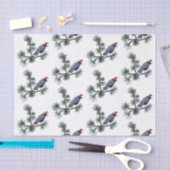 Santa Crow in Pine Tissue Paper Seidenpapier (Handwerk)