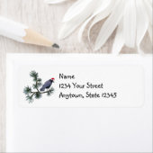 Santa Crow Pine Return Address Labels (Insitu)