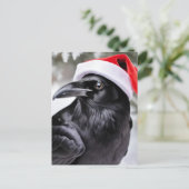 Santa Crow Postkarte (Stehend Vorderseite)