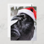 Santa Crow Postkarte (Vorne/Hinten)