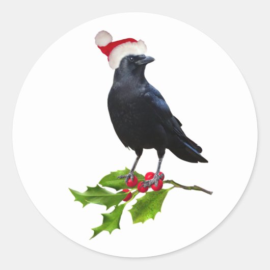 Santa Crow Stickers (Vorderseite)
