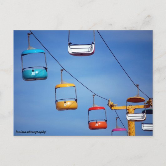 Santa Cruz Beach Boardwalk Tram Postkarte (Vorderseite)