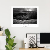 Santa Cruz Berge in Schwarz und Weiß Poster (Heimbüro)