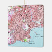 Santa Cruz CA 1955 Karte Keramikornament (Links)