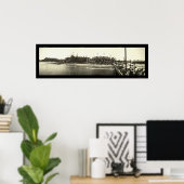 Santa Cruz CA Beach Foto 1908 Poster (Heimbüro)