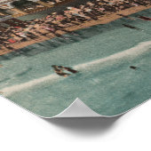 Santa Cruz, CA - Casino und Santa Cruz Beach Poster (Ecke)