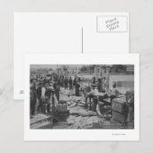 Santa Cruz, CA - Die Wharf-Szene des Fisherman Postkarte (Vorne/Hinten)