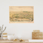 Santa Cruz, CA. Panoramakarte (1586A) - nicht reno Poster (Küche)