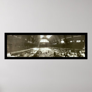 Santa Cruz CA Plunge Foto 1908 Poster