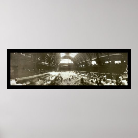 Santa Cruz CA Plunge Foto 1908 Poster (Vorne)