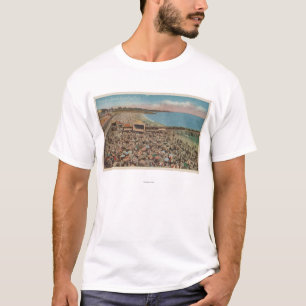 Santa Cruz, CA - Strand-Szene voll der Leute T-Shirt