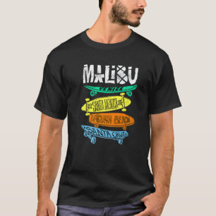 Santa Cruz California Ca Retro Vintag Surfer Mali T-Shirt