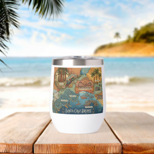 Santa Cruz California Dreams Karte – Lebendige Küs