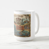 Santa Cruz California Dreams Map – Vibrant Coast Kaffeetasse (VorderseiteRechts)