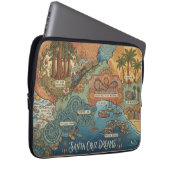 Santa Cruz California Dreams Map – Vibrant Coast Laptopschutzhülle (Vorne Rechts)