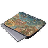 Santa Cruz California Dreams Map – Vibrant Coast Laptopschutzhülle (Vorne Knopf)