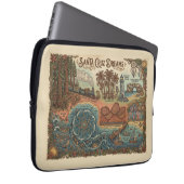Santa Cruz California Dreams Map – Vibrant Coast Laptopschutzhülle (Vorne Rechts)