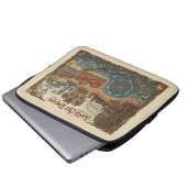 Santa Cruz California Dreams Map – Vibrant Coast Laptopschutzhülle (Vorne Knopf)