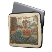 Santa Cruz California Dreams Map – Vibrant Coast Laptopschutzhülle (Vorderseite Links)