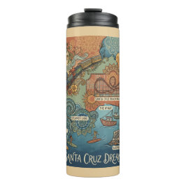 Santa Cruz California Dreams Map – Vibrant Coast Thermosbecher