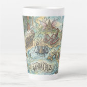 Santa Cruz California Illustrated Map Mythical Milchtasse (Vorderseite)