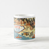 Santa Cruz California Illustrierte Karte Kaffeetasse (Mittel)