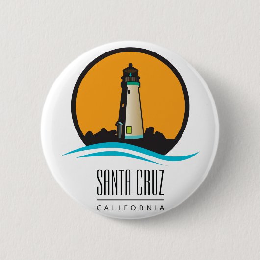 Santa Cruz California Leuchtturm Button (Vorderseite)