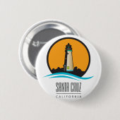 Santa Cruz California Leuchtturm Button (Vorne & Hinten)