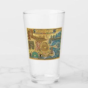 Santa Cruz California Mosaik Karte Pier Strand Glas