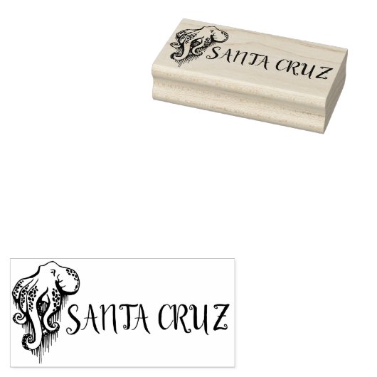 Santa Cruz California Octopus Rubber Briefmarke Gummistempel (Stempel)