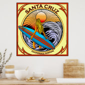 SANTA CRUZ CALIFORNIA POSTER (Küche)