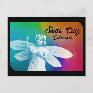 Santa Cruz California Rainbow Fairy Girl Postkarte