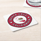 Santa Cruz California Rechteckiger Pappuntersetzer (angewinkelt)