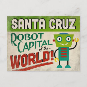 Santa Cruz California Roboter - Lustiges Vintage Postkarte