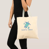 Santa Cruz California Sea Blue Tribal Turtle Tragetasche (Vorderseite (Produkt))