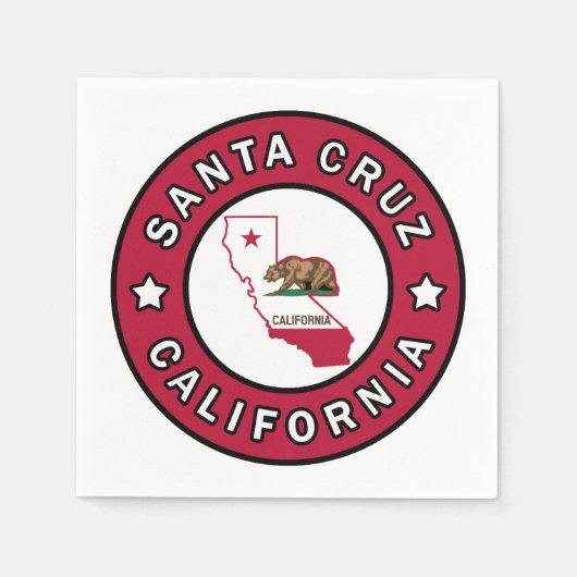 Santa Cruz California Serviette (Vorderseite)