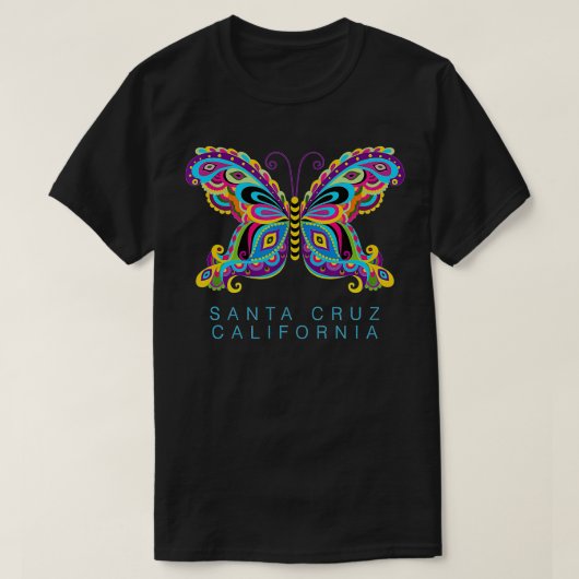 Santa Cruz California Souvenir Butterfly T-Shirt (Design vorne)