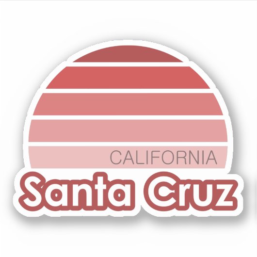 Santa Cruz California Sticker (Vorderseite)