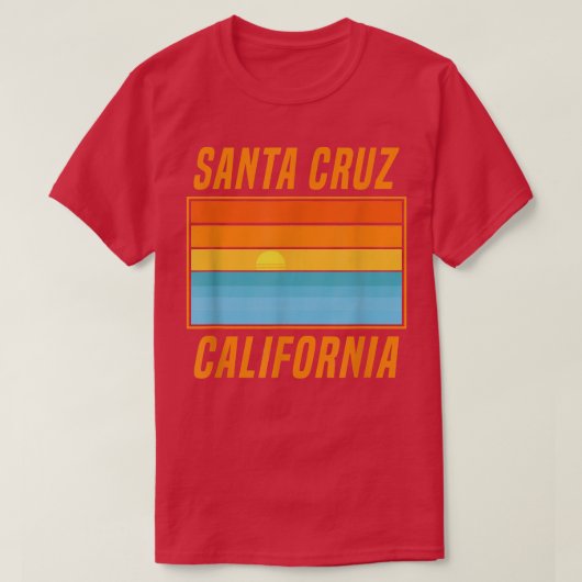Santa Cruz California Sunset 70er 80er Surfer Summ T-Shirt (Design vorne)