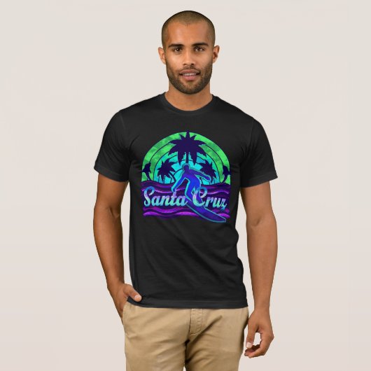 Santa Cruz California Sunset Lila T-Shirt (Vorne ganz)