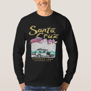 Santa Cruz California Surf Van Vintag Surfing T-Shirt