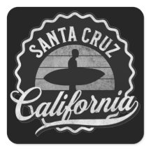 Santa Cruz California Surfen Schwarz-weiß Vintag