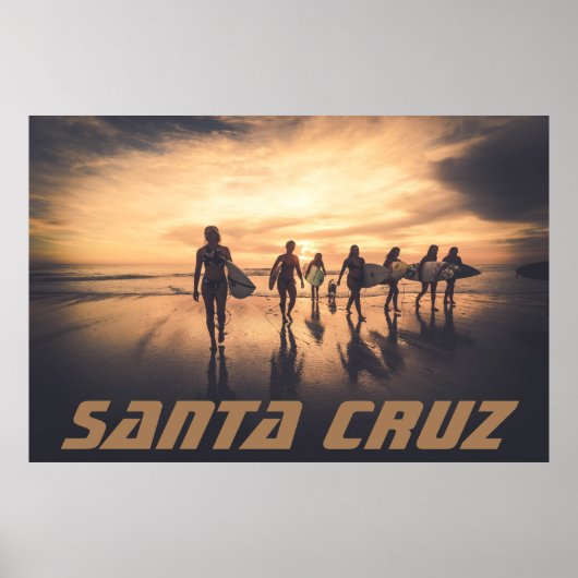Santa Cruz California Surfer Girls Poster (Vorne)