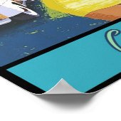 Santa Cruz California Travel Poster (Ecke)