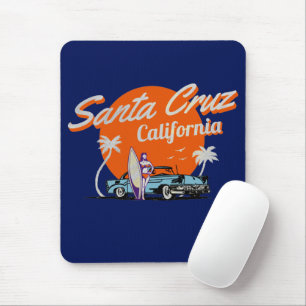 Santa Cruz California Vintag Art Mousepad