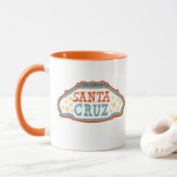 Santa Cruz California Vintage-Schild-Kunst